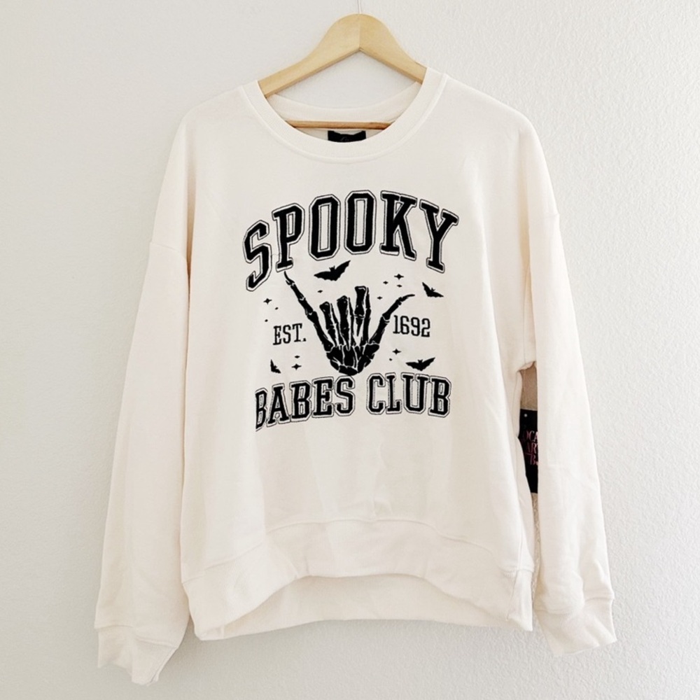 Spooky Babes Club Cream Sweater